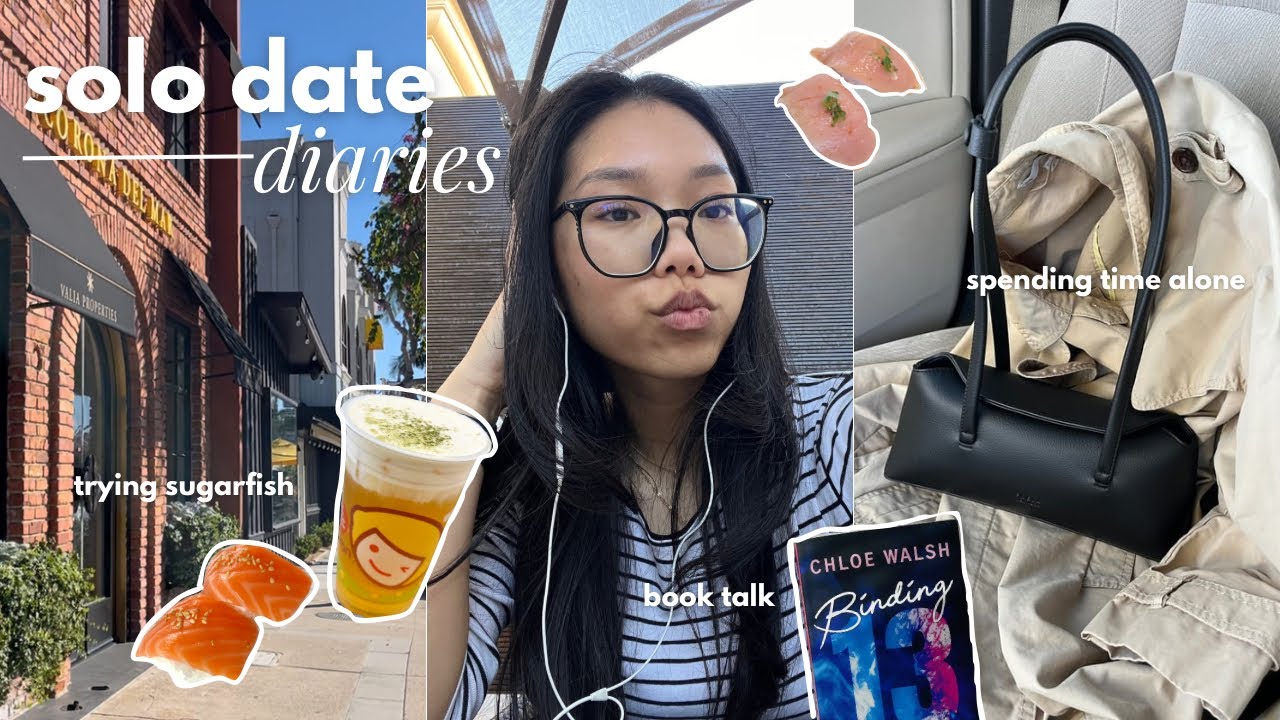 going on a solo date 💐☀️│ sushi, books & window shopping!