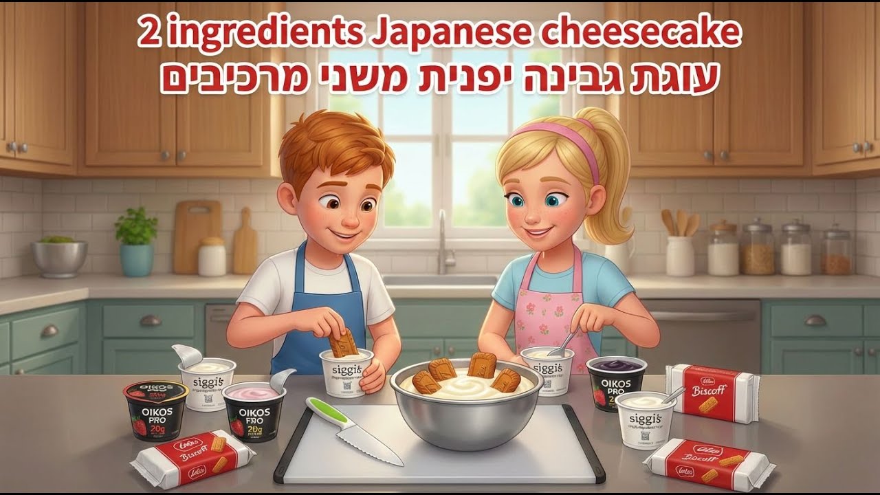 2 Ingredient Viral Cheesecake Hack 🍰 | Easy Recipe + Learn Hebrew 🇮🇱