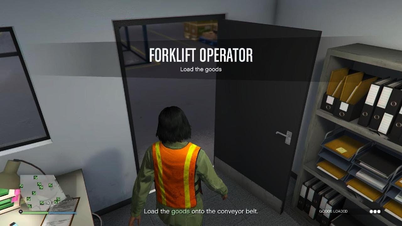 Grand Theft Auto odd jobs forklift operator