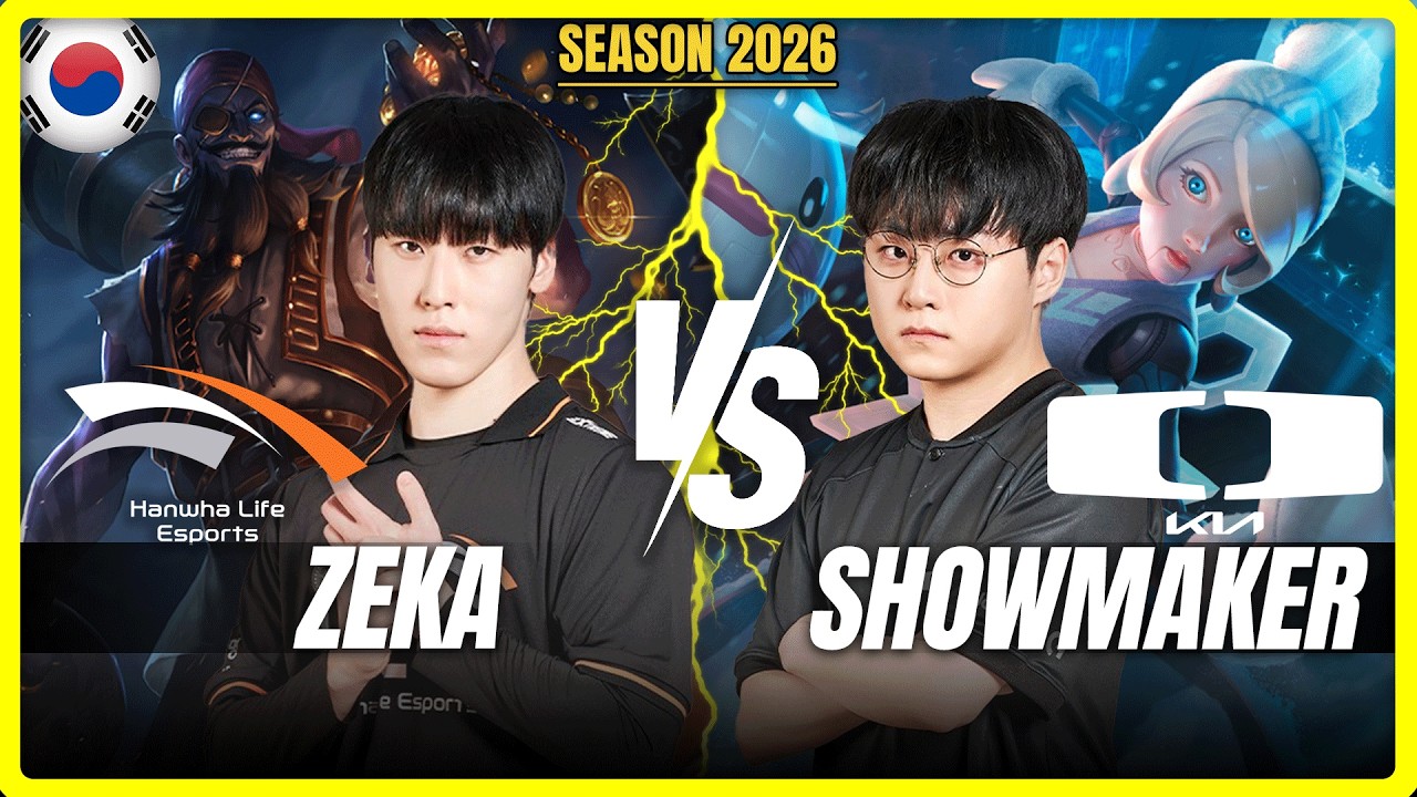 HLE Zeka vs DK ShowMaker - Zeka RYZE vs ShowMaker ORIANNA Mid - Patch 26.8 KR Ranked | lolrec