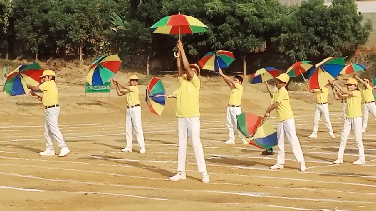 Umbrella Drill by class 5th & 6th of St Mary's School Aurangpur !! #Sportsmeet