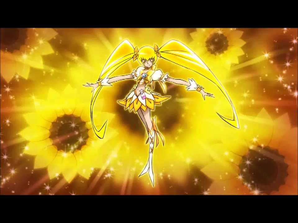 Yellow Anime Girls Transformation and Attacks