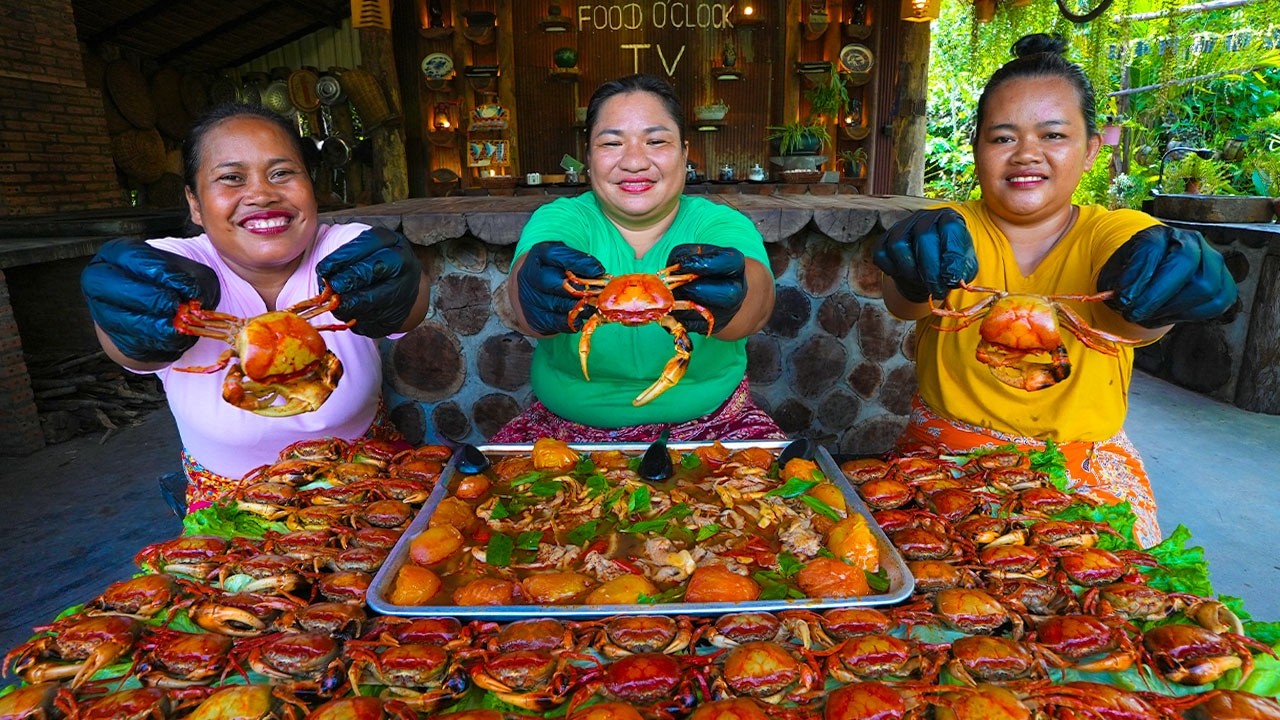 Catching Crabs from Rice Fields and Cooking a Delicious Crab Soup-Amazing Cooking Recipe