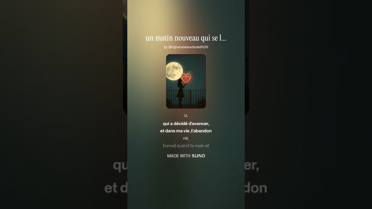 mon amour, tu as soufflé sur ma vie