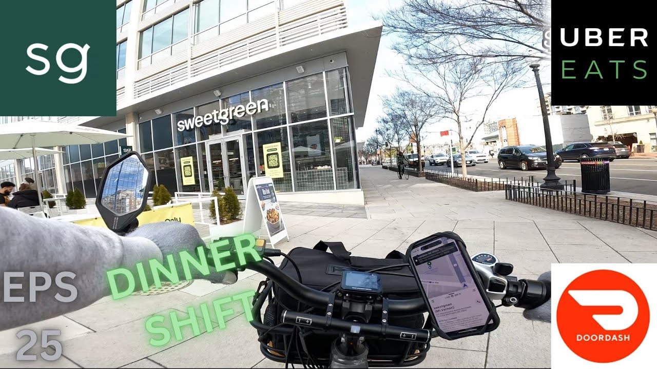 DELIVERING FOOD IN CHINATOWN | E-Bike POV | UBEREATS | WASHINGTON DC | EPS 25 (AFTERNOON SHIFT)