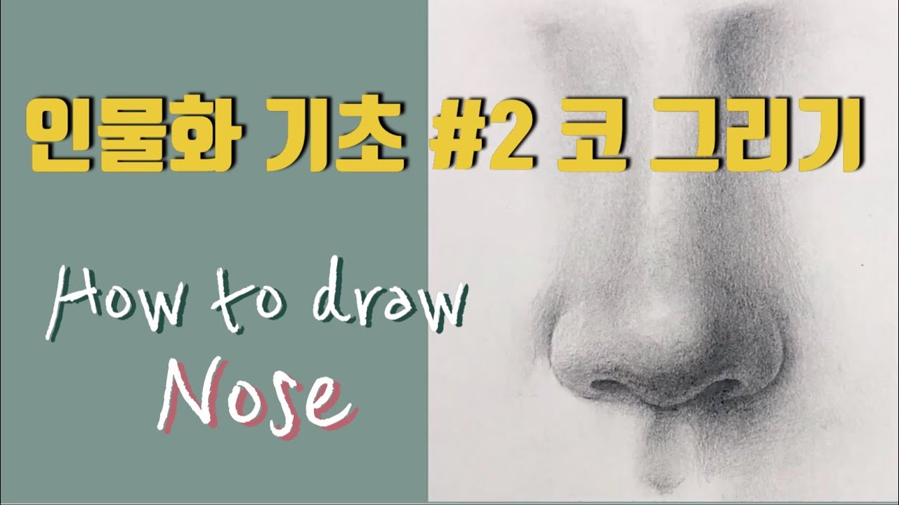 ENG)작업실D. 인물화 기초- 코 그리기 studioD. How to draw nose tutorial