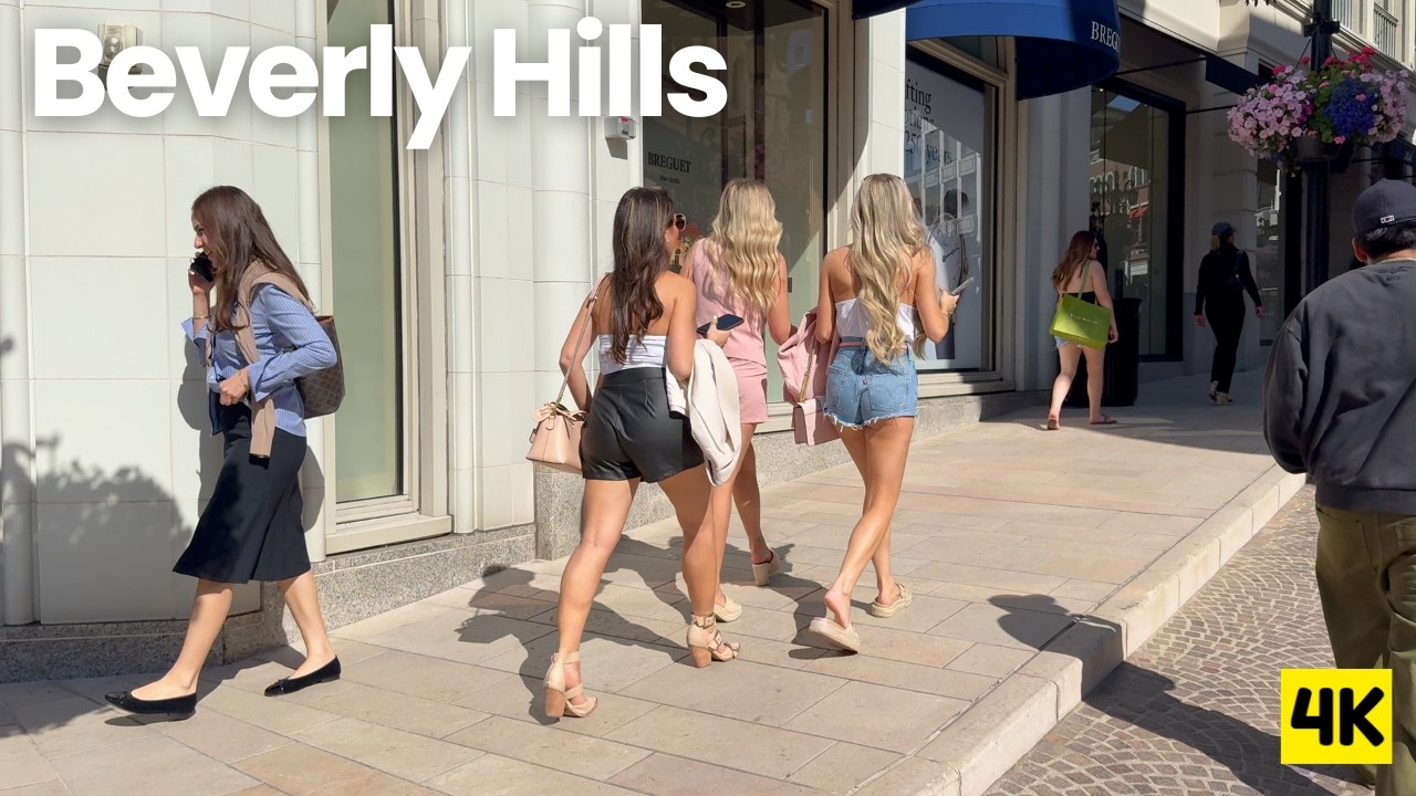 Beverly Hills Street Beauty 🌴 Supercars & Style Rodeo Drive Walk 4K