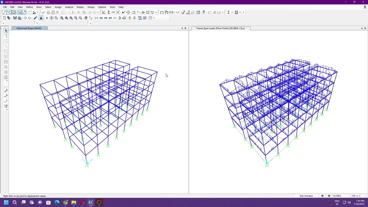 Analysis and Design of 4-Story RC Frame under gravity loads P2