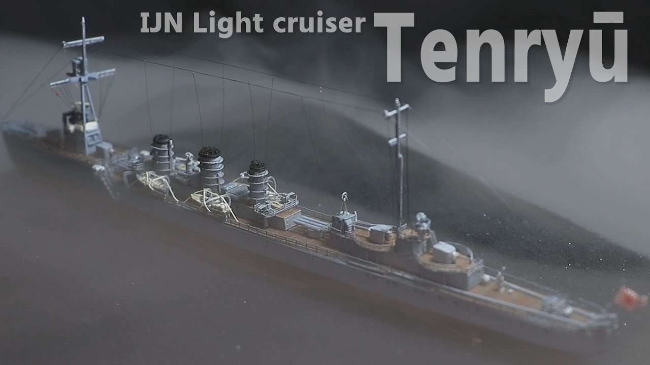 Легкий крейсер TENRYU Imperial Japanese Navy 1/700 Сборка модели корабля