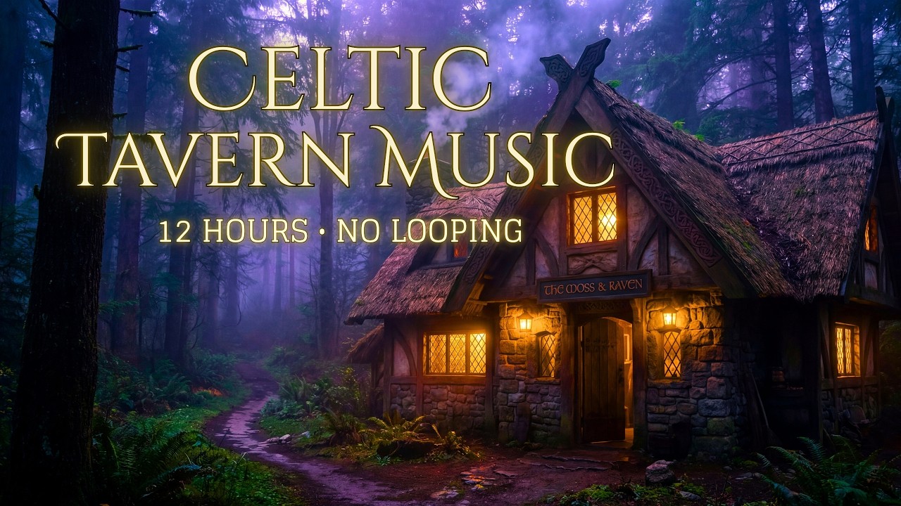 The Moss & Raven Tavern | 12 Hours of Mellow Celtic Music and Medieval Fantasy Ambience for Study