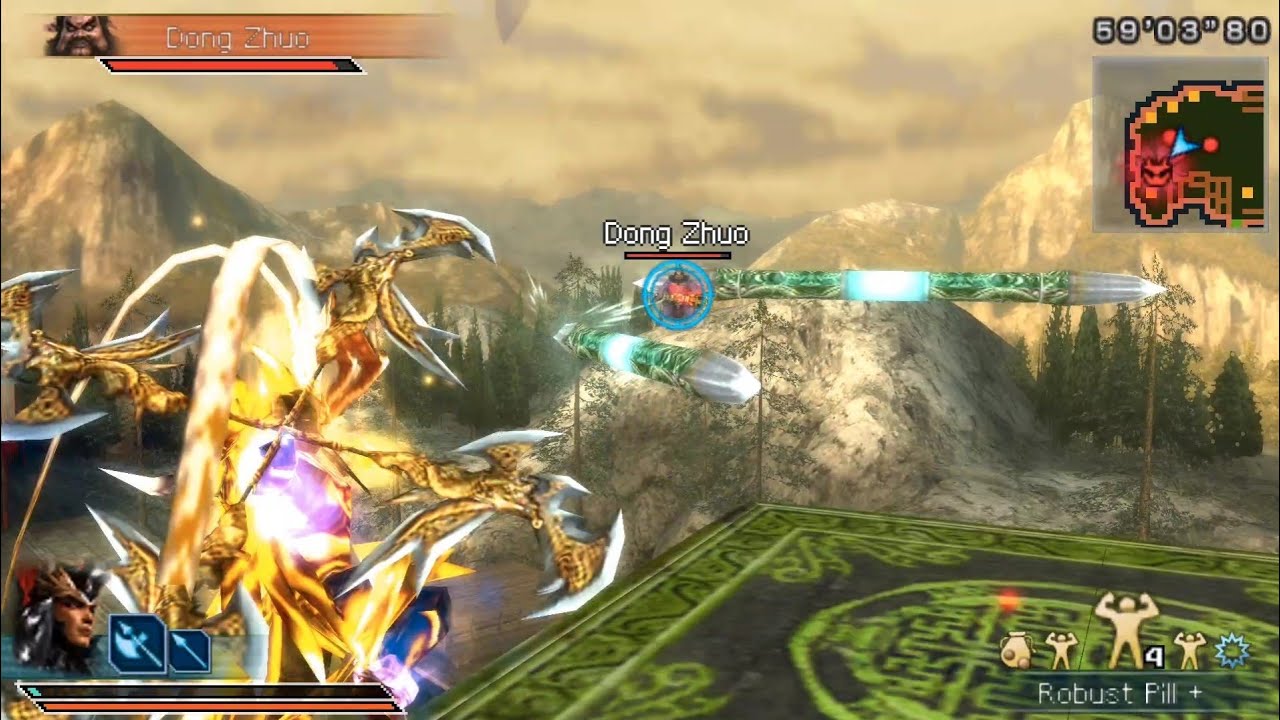 Dynasty Warriors: Strikeforce (PSP) Lu Bu Gameplay