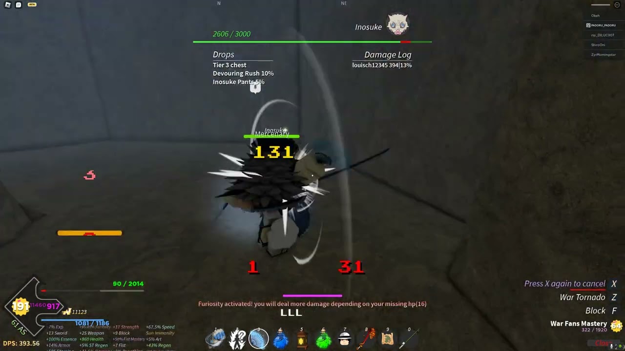 Project Slayer : Polar Fan + Furiosity skill is OP