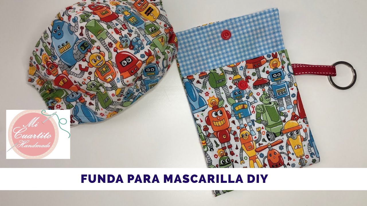😷👛Tutorial FUNDA para MASCARILLAS DIY. SIN PATRÓN /Guarda mascarilla/Funda tapabocas/Funda barbijo✂️