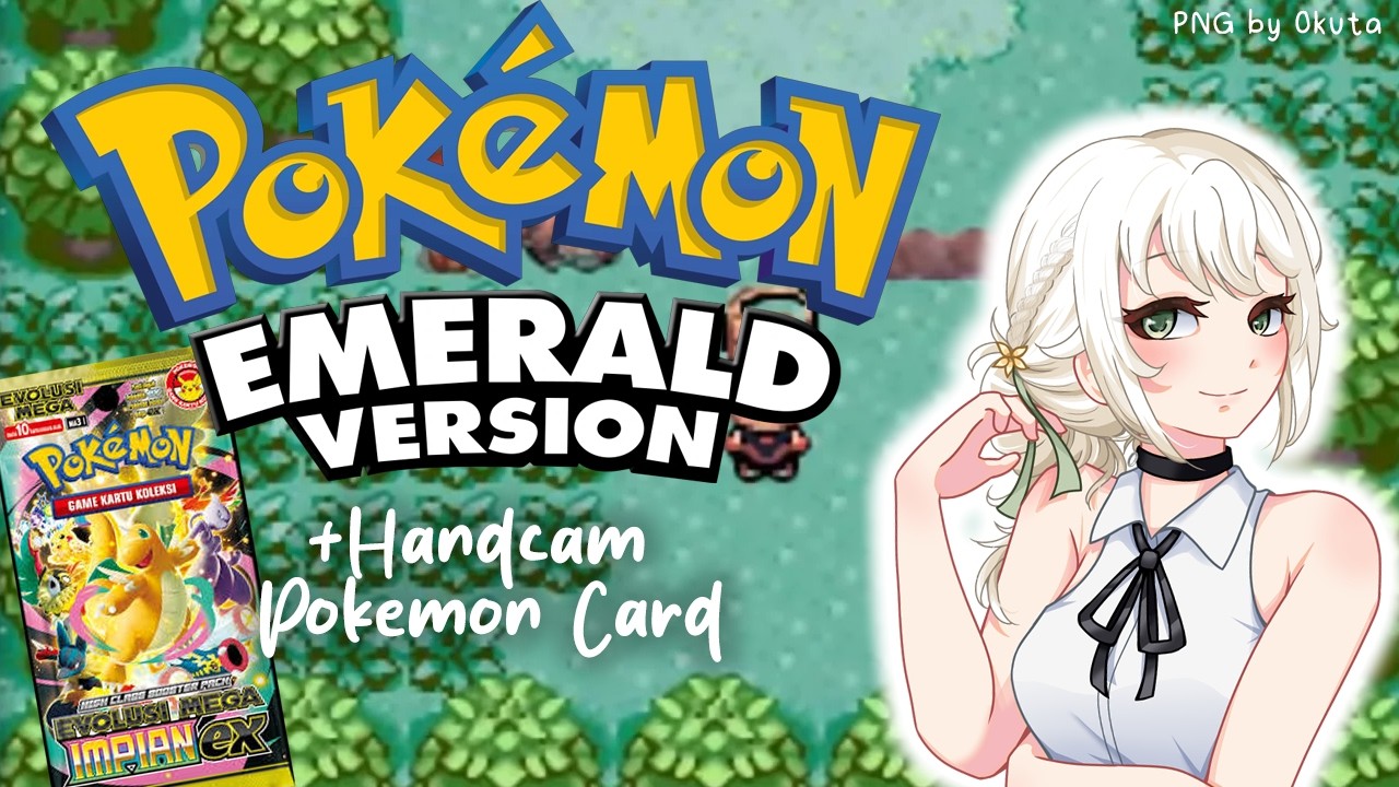 【POKEMON EMERALD】Gacha Pokemon Cards & Main Pokemon FIRST TIME
