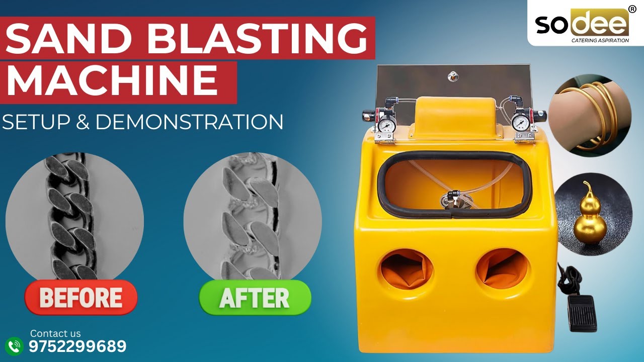 Sand Blasting Machine Setup and demonstration Matte Finish for jewellery | Sodee Jeweltech