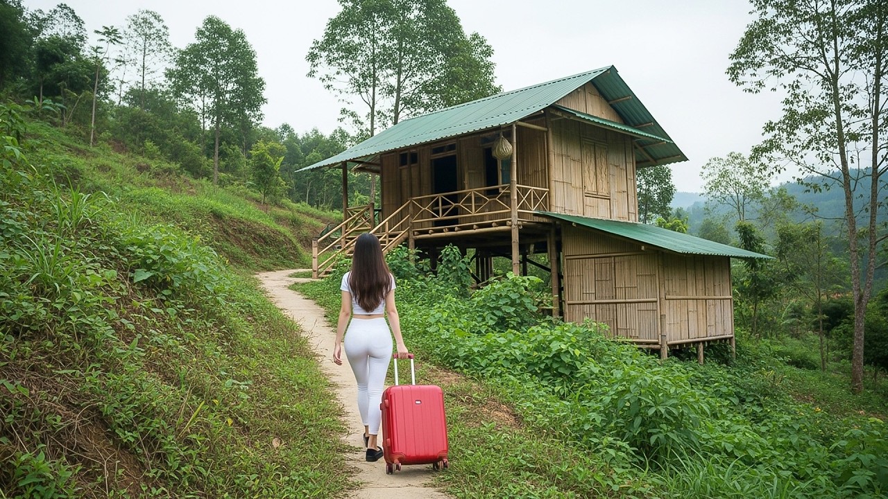 Female CEO Leaves the City for the Forest to Build Bamboo House & Farm | A New Life Begins