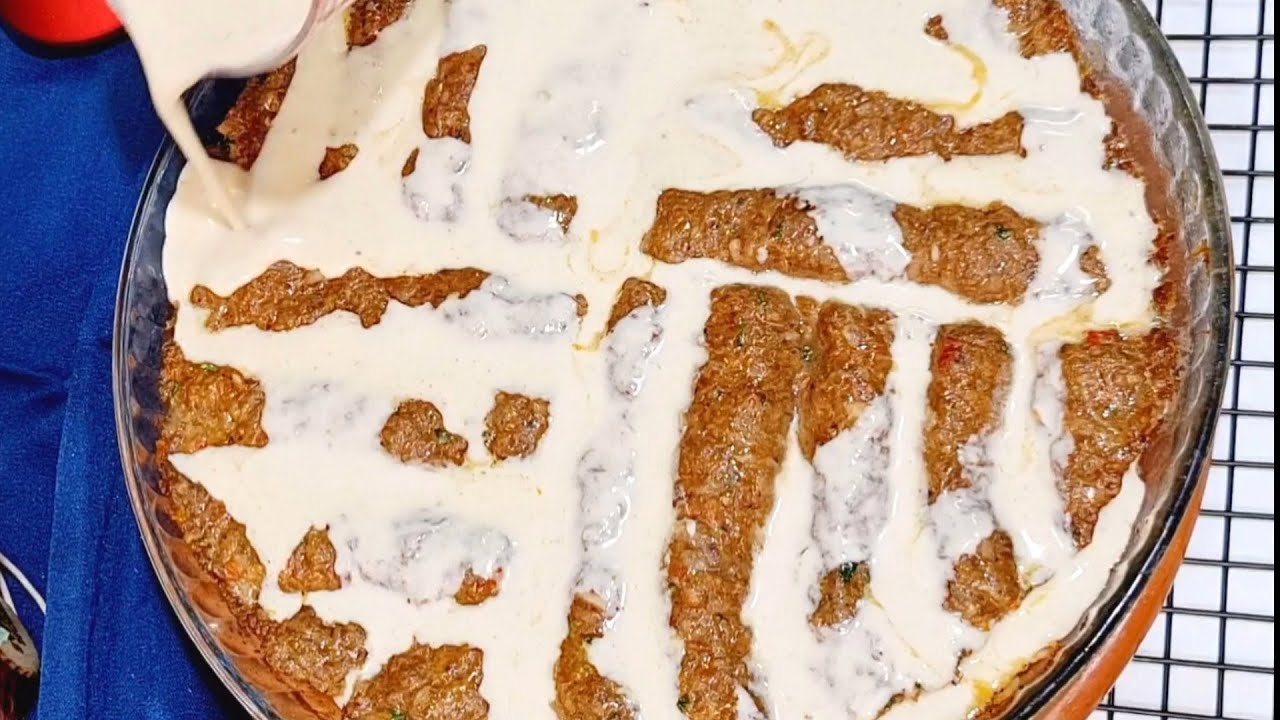 تجهيزات العيد الأضحي😍صينية الكفتة الدايبة بالطحينة بطريقة جديدة هتبقي بالنسبالك ادمان