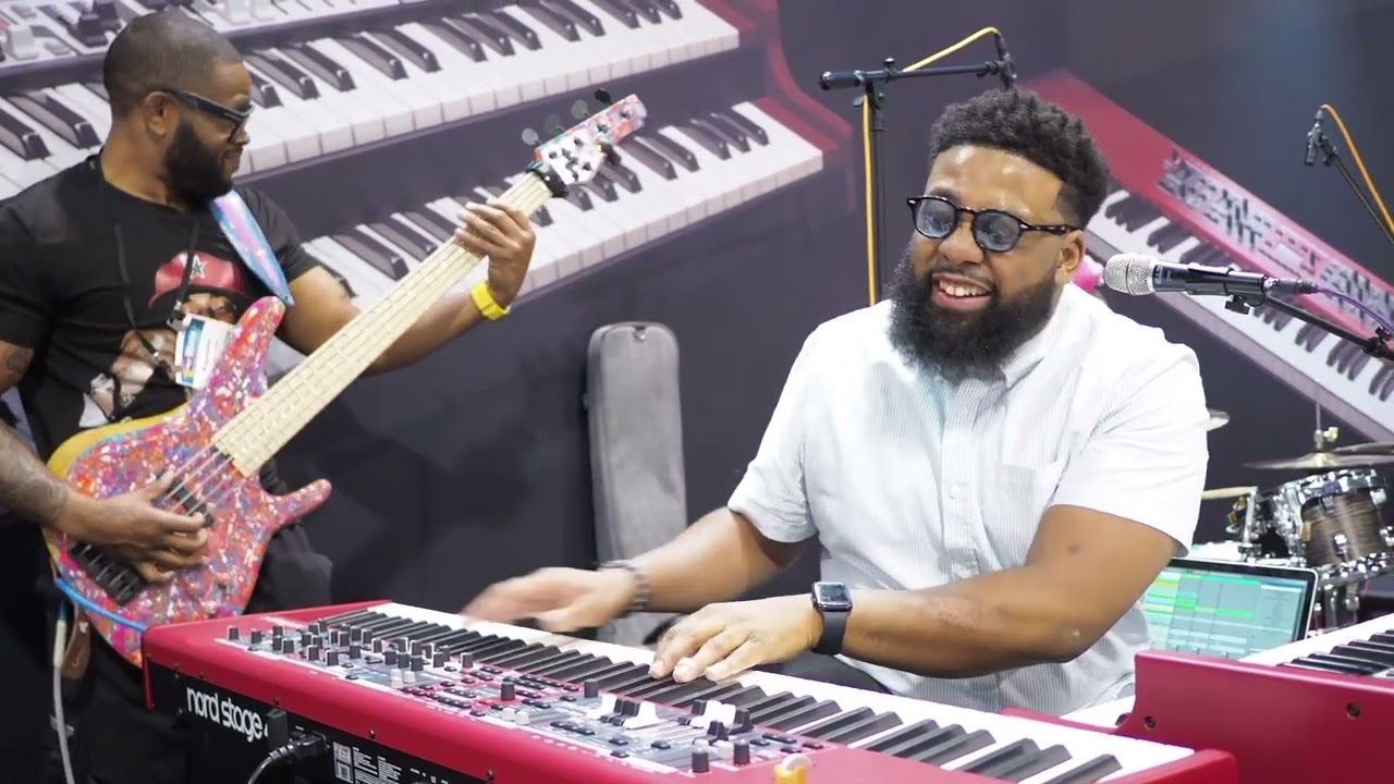 Glenn Gibson Jr NAMM 2025 with the homies