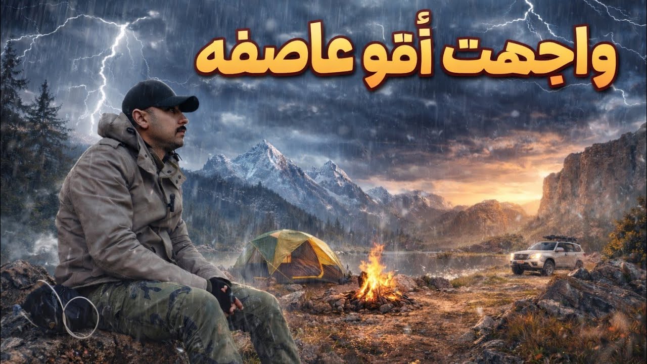 واجهت أقوى عاصفة❄🌪🌧 مطرية في دربنديخان! ⛺⛰️