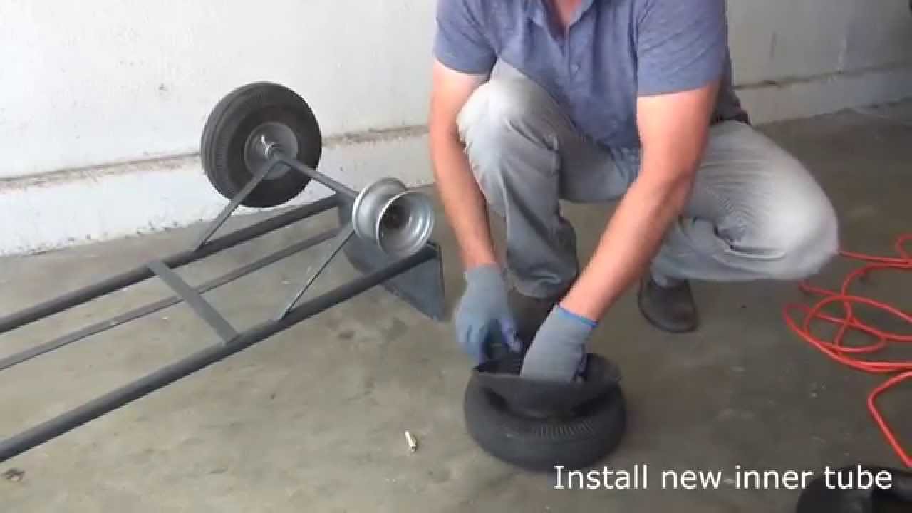How to change flat tire on a moving dolly / Dolly repair/ Dolly Fix