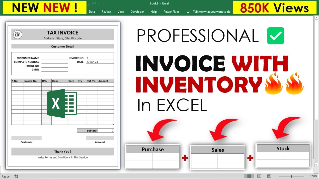 Automated Invoice and Stock [ Inventory ] Management in Excel - Inventory Management in Excel