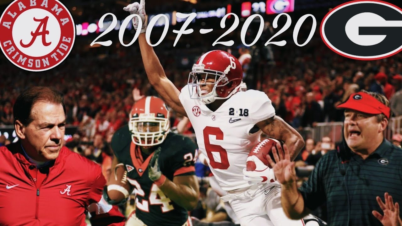 Alabama vs Georgia 2007-2020 Highlights (Saban Era)