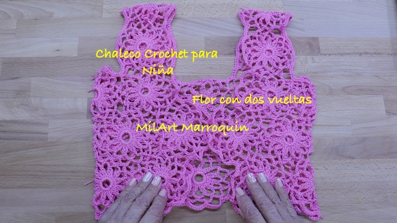 Chaleco Crochet para 8 años paso a paso (cc)