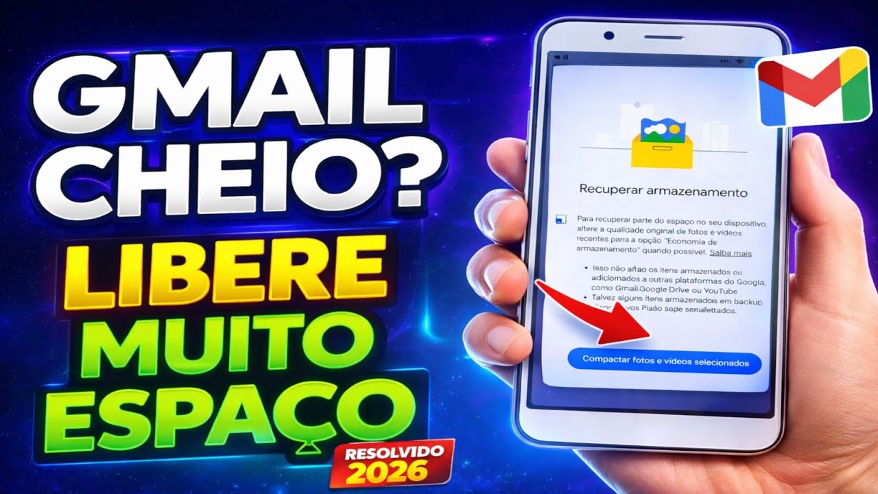 COMO LIBERAR MUITO ESPAÇO NO GMAIL! ARMAZENAMENTO CHEIO? RESOLVA AGORA