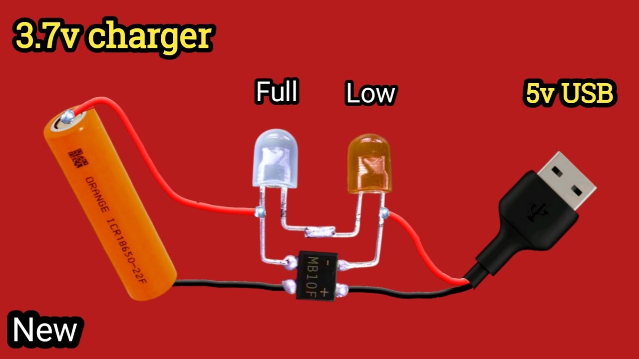 How To Make 3.7 Volt Battery Charger Circuit || 18650 Li-ion Battery Charger || Use Mb 10f rectifier