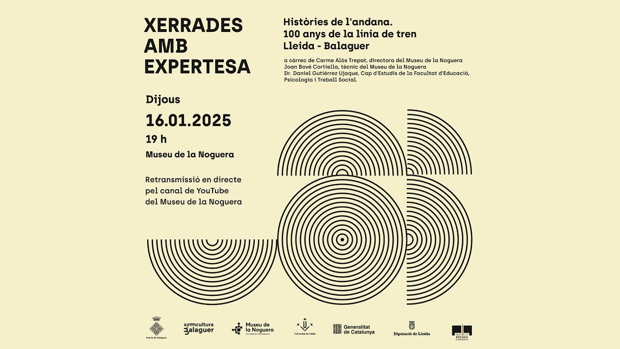 XERRADES AMB EXPERTESA: Històries de l'andana. 100 anys de la línia de tren Lleida - Balaguer