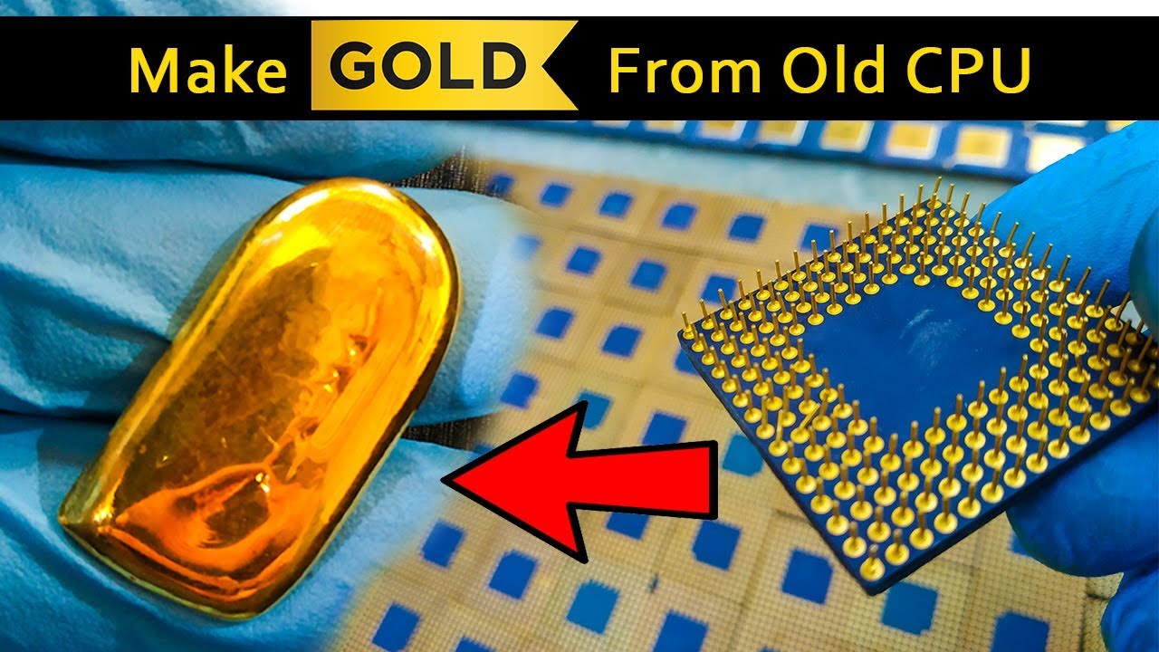🔥🔥CPU Processors for gold recovery | Gold Extraction Process from Scrap CPU