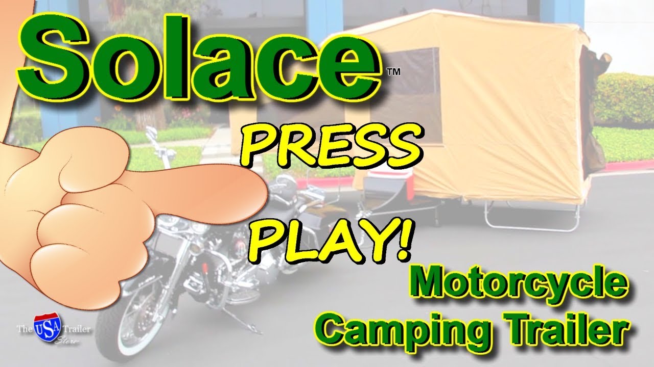 Motorcycle Camping Trailer - Solace Deluxe Camper Demonstration