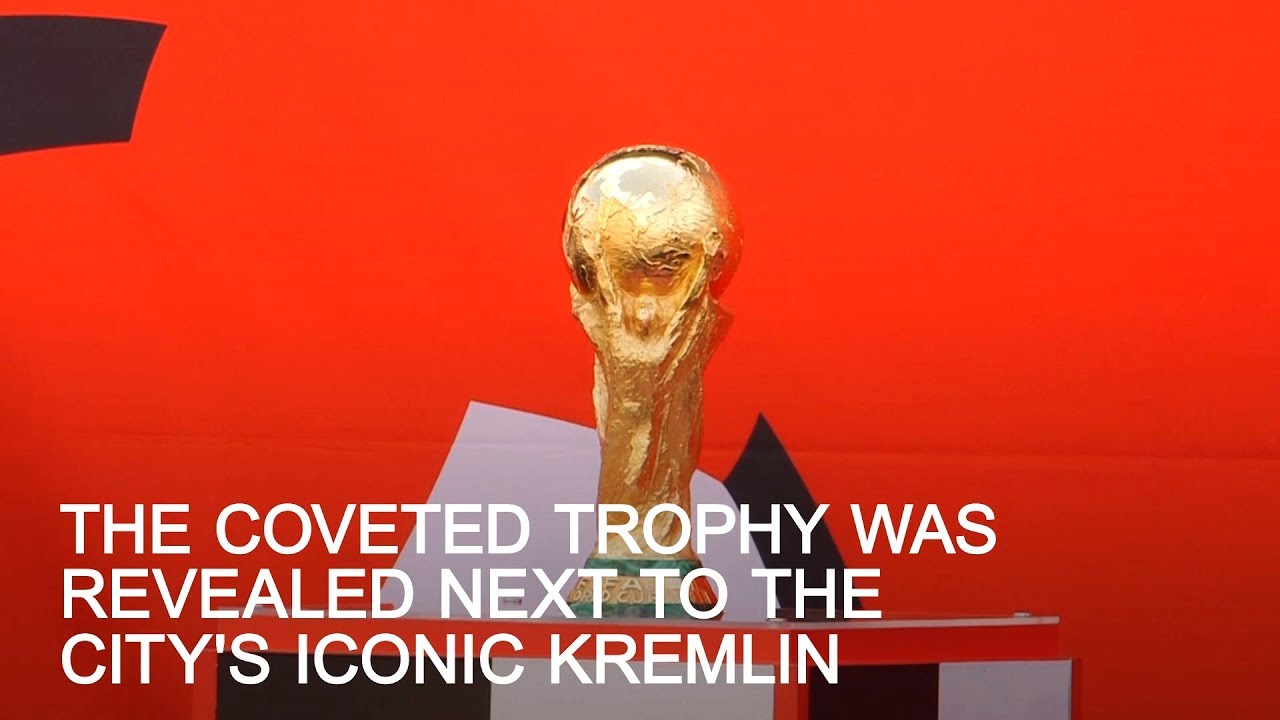 FIFA World Cup Trophy Unveiled At Moscow's Central Square