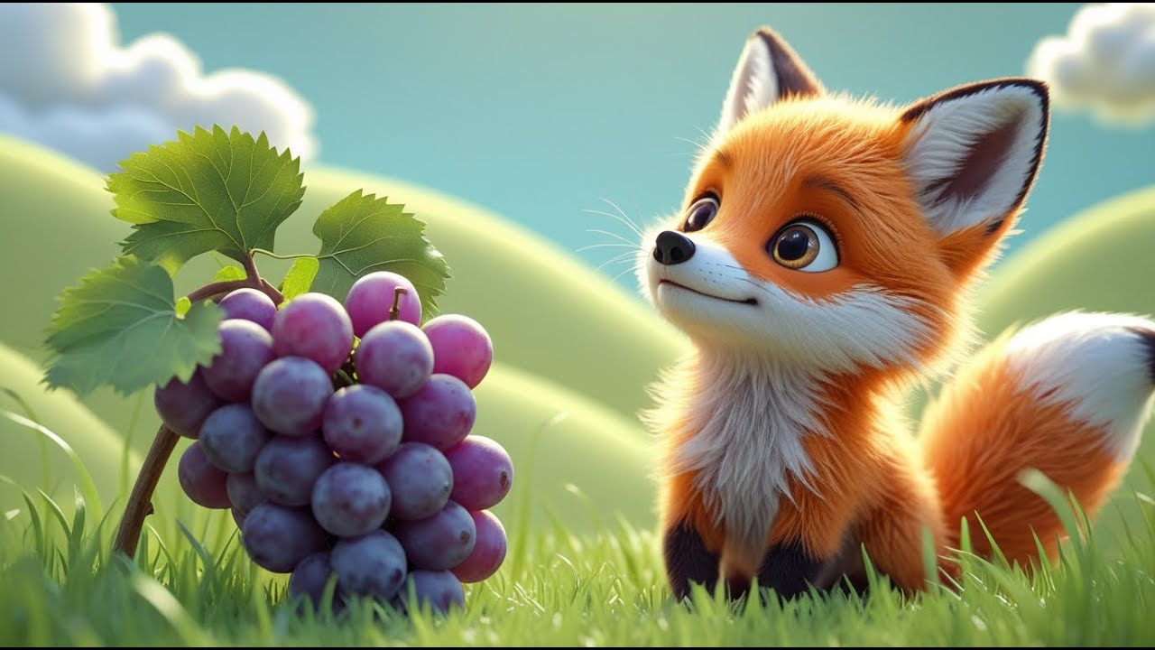 🦊🍇 Fox and the Grapes Story for Kids | Moral Nursery Rhyme 3D Animation 🎶✨