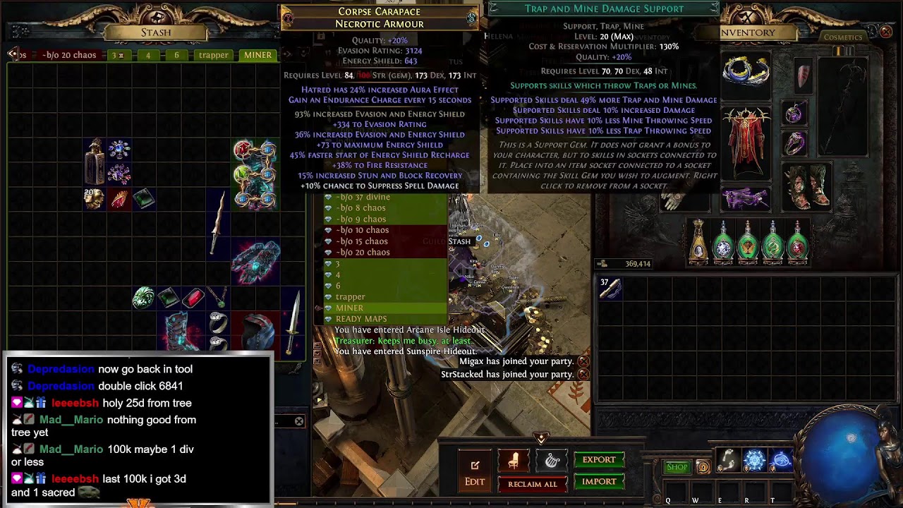 The quinfall - Billionaires club - printing money followed by POE