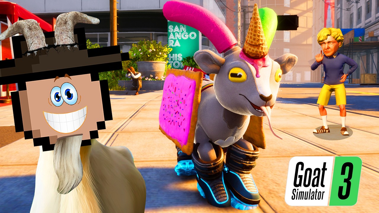 O GOAT SIMULATOR 3 ATUALIZOU E HOJE É O ANIVERSÁRIO DA CABRA PILGOR (Goat Simulator 3)