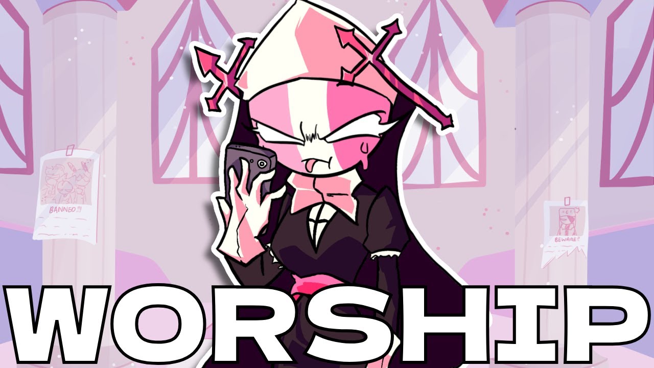 FNF MidFight Masses - Worship But Everyone Sings It BETADCIU