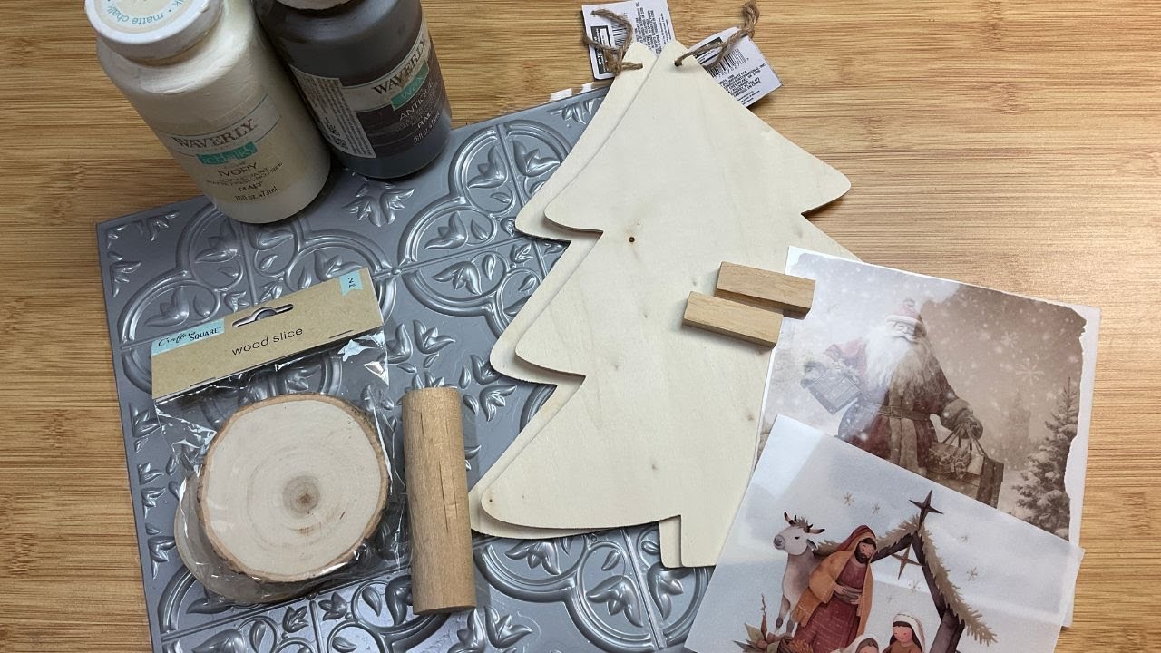🌲 Wall Tile Christmas Tree | Dollar Tree DIY | Magnolia Design Co. | Just One Craft Project🌲