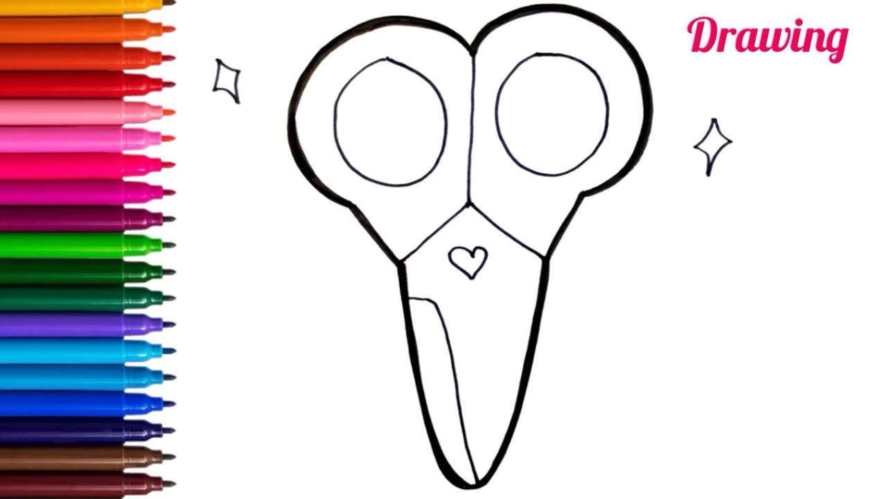 Scissors Drawing | How To Draw a Scissors Easy | Drawings For Kids