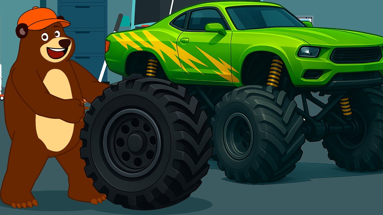 Transform a Regular Car into a Monster Truck! 🚗💥 | Bear's Garage 🛠️ | Garage 2