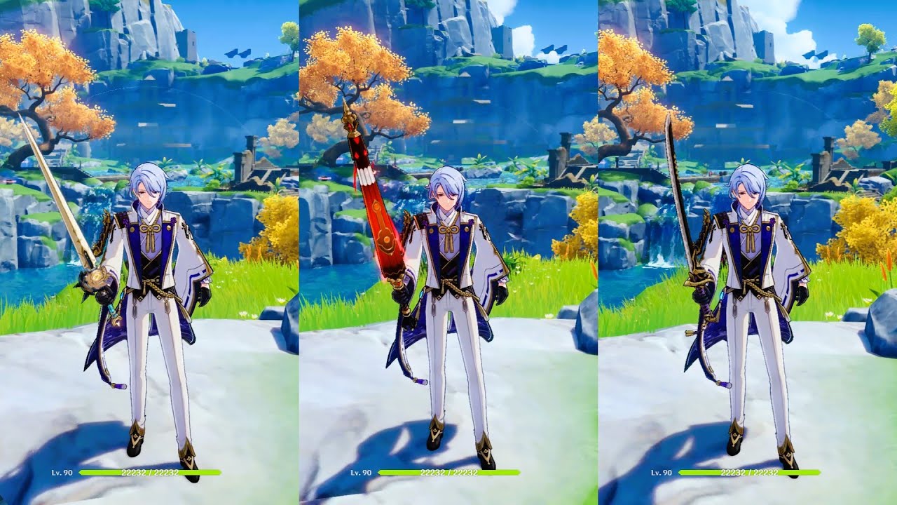 Ayato Toukabou Shigure vs Iron Sting vs Amenoma Kageuchi! Weapon Comparison