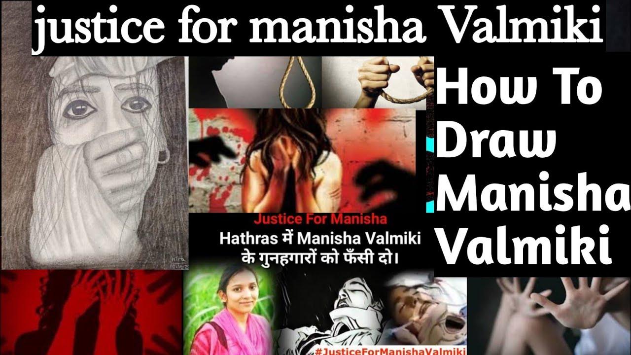 Justice For Manisha|How To Draw Manisha Valmiki 😭|I Am   Sorry 🙏 |TIMELAPSE VIDEO|HIRALAL DUBEY'