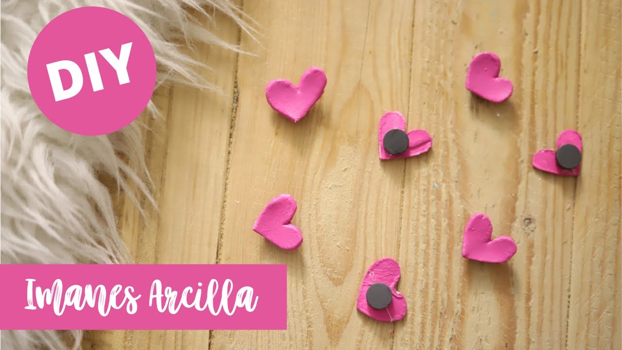 Imanes CORAZÓN con ARCILLA| Manualidades Fáciles SAN VALENTÍN