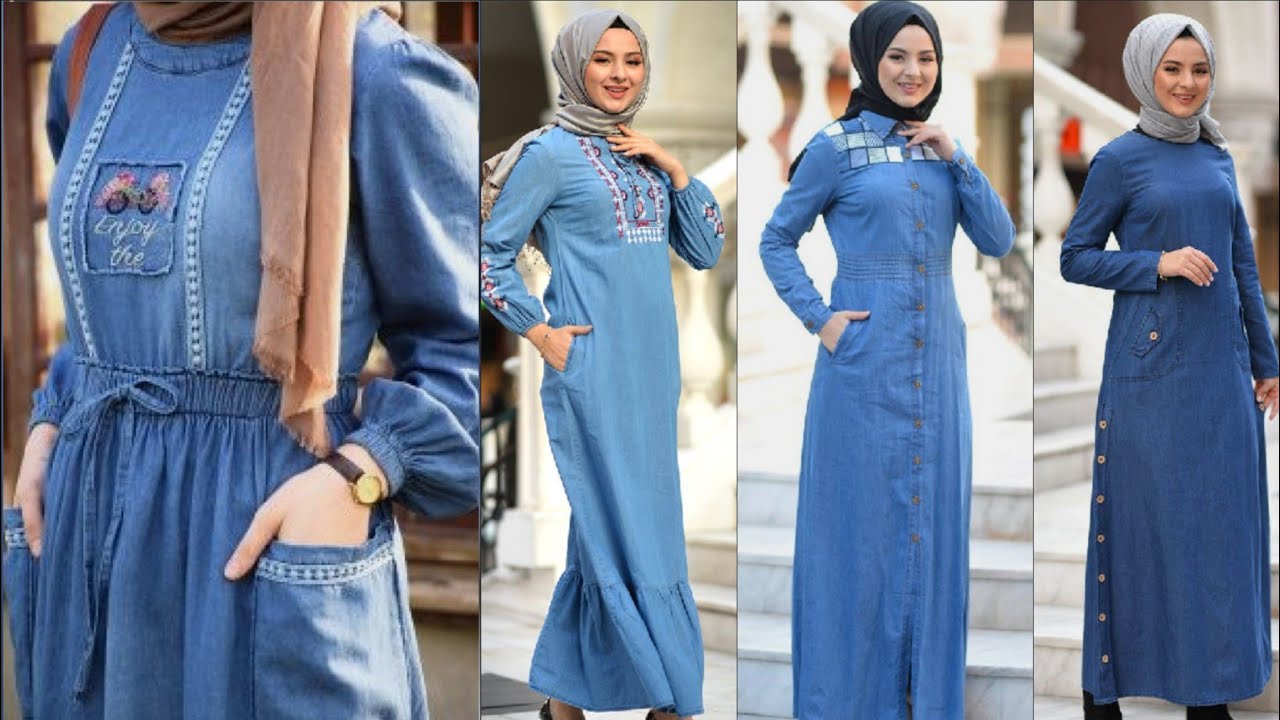 Long denim dresses | abaya | hijab outfits | Jilbabs and long jacket