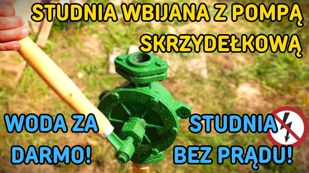 TANIA STUDNIA WBIJANA - SZPILKA + POMPA SKRZYDEŁKOWA K3 - WODA ZA DARMO - FOX GARDEN