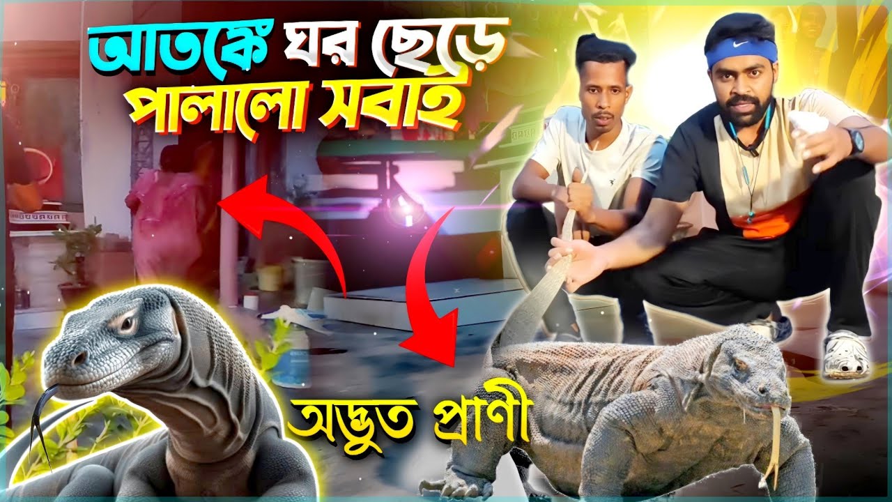 কা*মড়ে ধরলেই বাজ না পড়া অবধি ছাড়বে না! বিরাট জন্তু দেখে পাড়া জুড়ে আতঙ্ক! #animalrescue #lizard