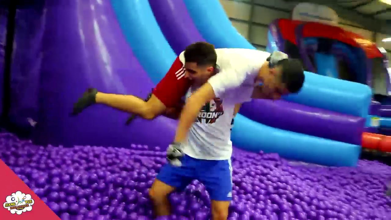 WWE MOVES AT THE INFLATABLE PARK mp4