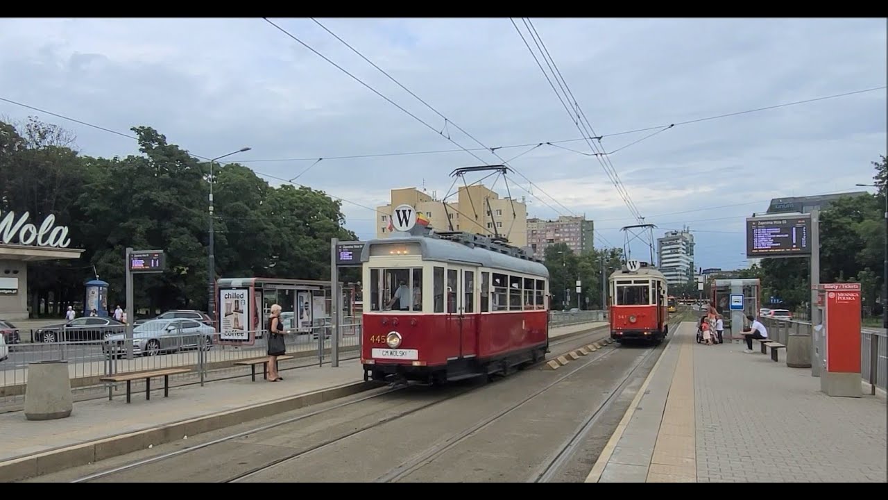 Исторические трамваи в Варшаве. Линия 
