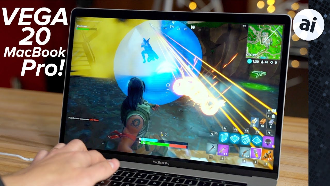 Fortnite on Vega 20 MacBook Pro! macOS & Windows 10 @ 60FPS!