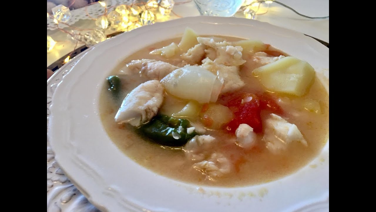 Rica sopa de PESCADO en blanco, facil&iacute;sima!!